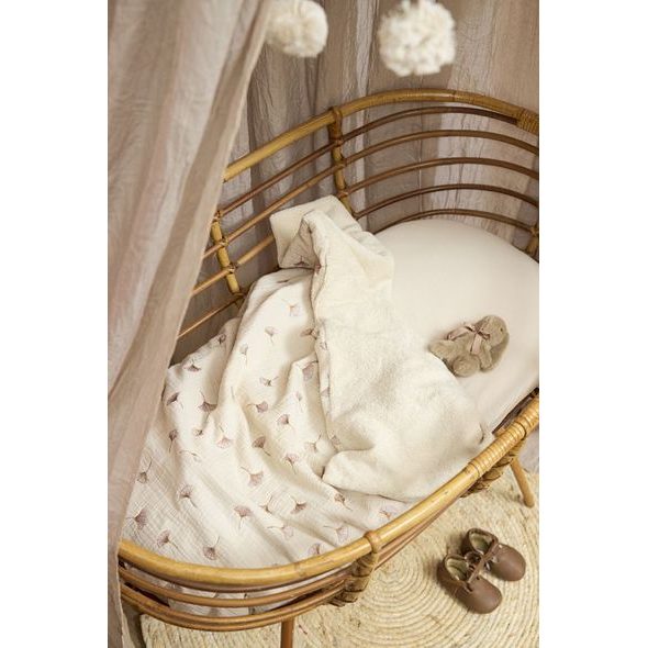 MEYCO MUŠELÍNOVÁ PŘIKRÝVKA GINKGO 75X100 - SOFT SAND - DĚTSKÉ DEKY PRO MIMINKA - SPINKÁNÍ