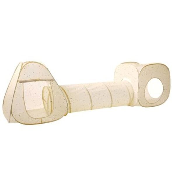 3 SPROUTS DĚTSKÝ STAN A TUNEL 3V1 RECYCLED TERRAZZO BEIGE - UV STANY - PRO DĚTI