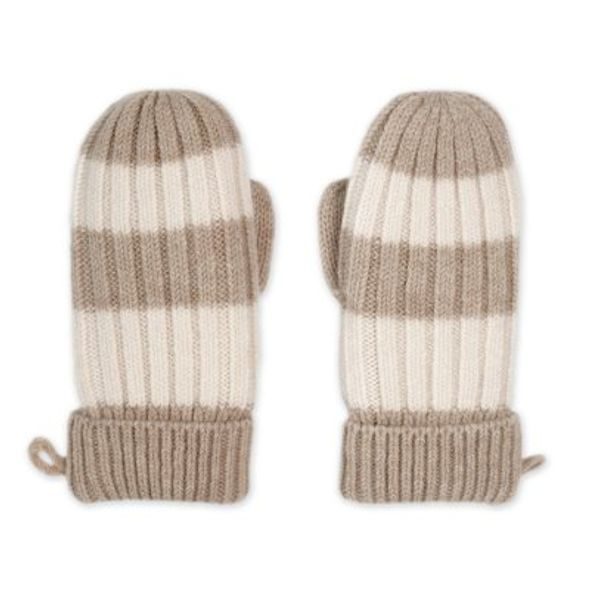 LODGER RUKAVICE STRIPE MERINO BEIGE VEL. 1 - 2 ROKY - RUKAVIČKY, ŠÁTKY, NÁKRČNÍKY - PRO DĚTI