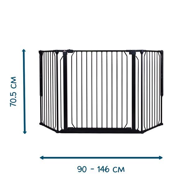BABY DAN UNIVERZÁLNÍ PROSTOROVÁ ZÁBRANA BABYDAN CARL WIDE, ČERNÁ - OHRÁDKY - KOUPÁNÍ A ZDRAVÍ