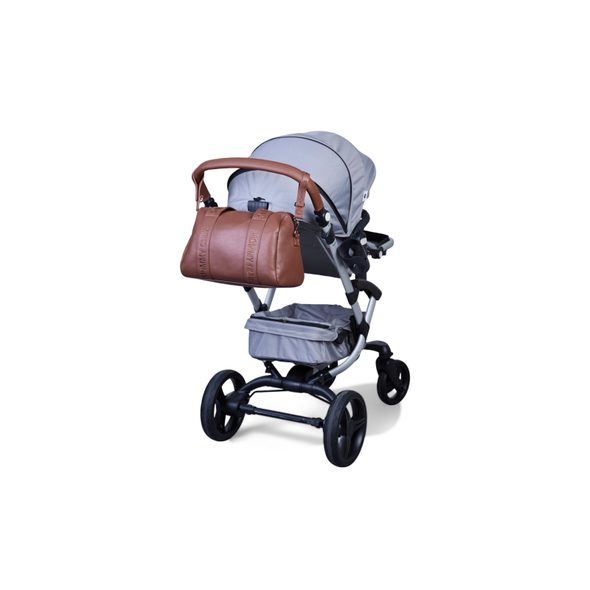CHILDHOME PŘEBALOVACÍ TAŠKA MOMMY CLUB SIGNATURE VEGAN LEATHER DARK BROWN - PŘEBALOVACÍ TAŠKY - KOČÁRKY A PŘÍSLUŠENSTVÍ