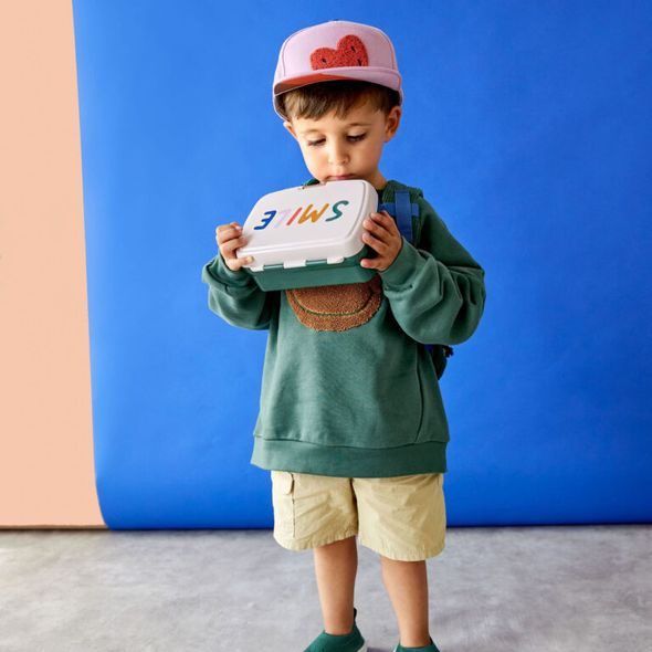 LÄSSIG LUNCH SET LITTLE GANG SMILE MILKY/OCEAN GREEN - KRABIČKY NA SVAČINU - KRMENÍ