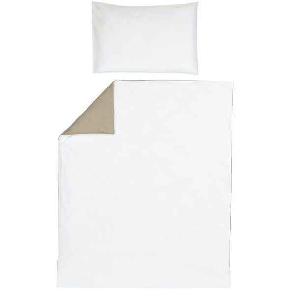 MEYCO POVLEČENÍ 100X135 CM - OFF WHITE / TAUPE - POVLEČENÍ DO POSTÝLKY - SPINKÁNÍ