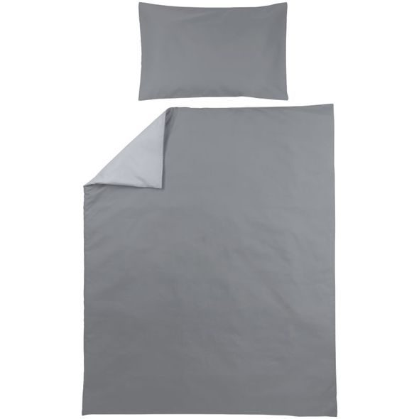 MEYCO POVLEČENÍ 100X135 CM - UNI GREY/LIGHT GREY - POVLEČENÍ DO POSTÝLKY - SPINKÁNÍ