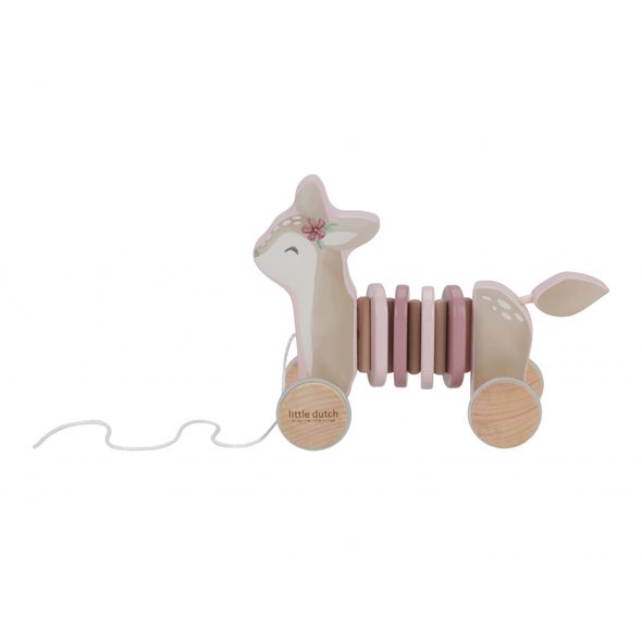 LITTLE DUTCH TAHACÍ SRNKA DŘEVĚNÁ FAIRY GARDEN - TAHACÍ A TLAČÍCÍ - PRO DĚTI