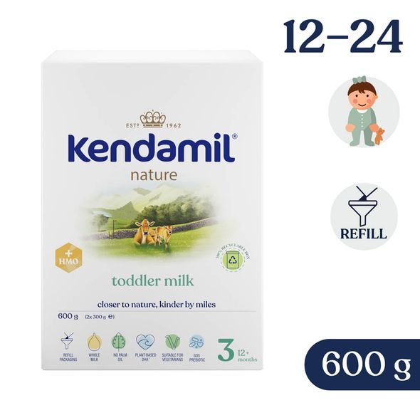 KENDAMIL BIO NATURE 3 HMO+ (600 G) - EXPIRACE 13.10.2026 - KOJENECKÁ MLÉKA - KRMENÍ