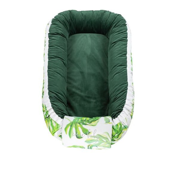 ENIE BABY HNÍZDEČKO VELVET GREEN/TROPICAL LEAVES - HNÍZDEČKA - SPINKÁNÍ
