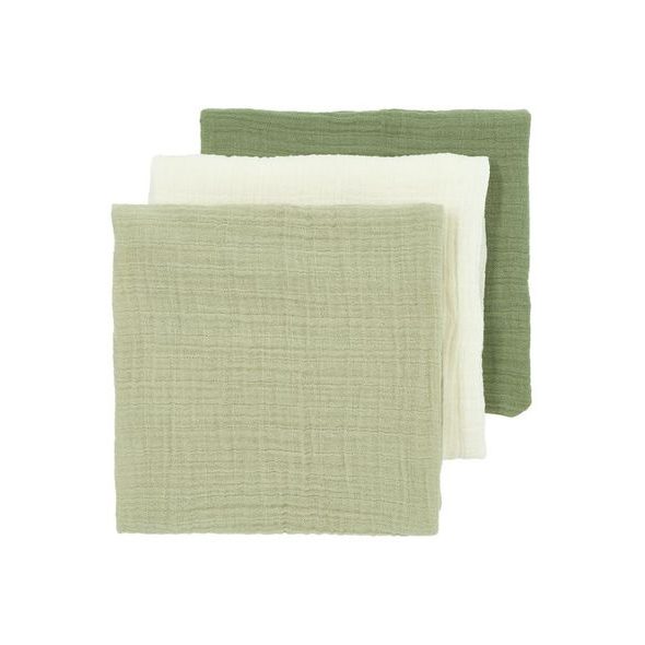 MEYCO MUŠELÍNOVÉ PLENY 3-BALENÍ - NATURAL/SOFT OLIVE/OLIVE GREEN - LÁTKOVÉ PLENY ALL IN ONE - PŘEBALOVÁNÍ