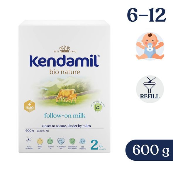 KENDAMIL BIO NATURE 2 HMO+ (600 G) - MLÉKA A VÝŽIVA - KRMENÍ