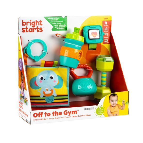BRIGHT STARTS SADA DÁRKOVÁ PRO ROZVOJ KOORDINACE I SMYSLŮ OFF TO THE GYM™, 3M+ - SENZORICKÉ HRAČKY - PRO DĚTI