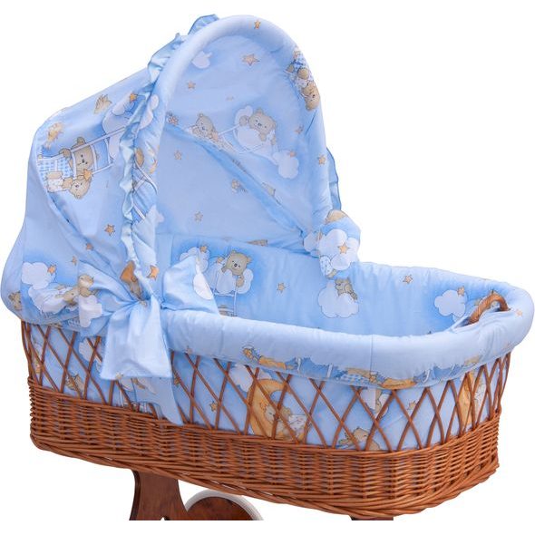 SCARLETT PROUTĚNÝ KOŠÍK NA MIMINKO S BOUDIČKOU SCARLETT MRÁČEK MODRÁ - KOŠÍKY A KOLÉBKY - SPINKÁNÍ