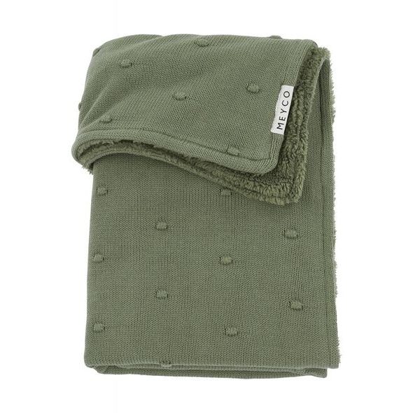 MEYCO DEKA MINI KNOTS FLEECE - FOREST GREEN - DĚTSKÉ DEKY PRO MIMINKA - SPINKÁNÍ