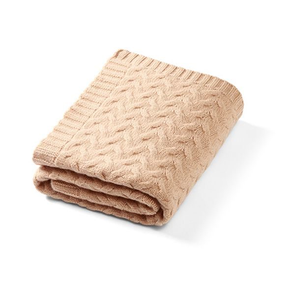 BABYONO DEKA Z MERINO VLNY 75 X 100 CM DARK BEIGE 0M+ - DĚTSKÉ DEKY PRO MIMINKA - SPINKÁNÍ