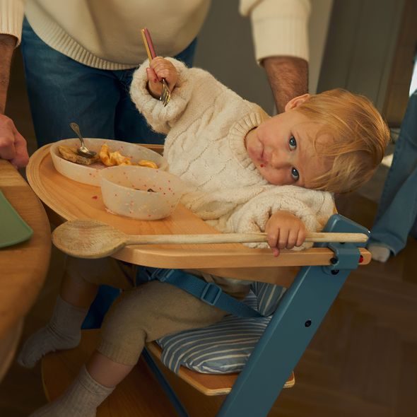 KINDERKRAFT ŽIDLIČKA JÍDELNÍ ENOCK NORDIC BREEZE S POLŠTÁŘEM - JÍDELNÍ ŽIDLIČKY DŘEVĚNÉ - KRMENÍ