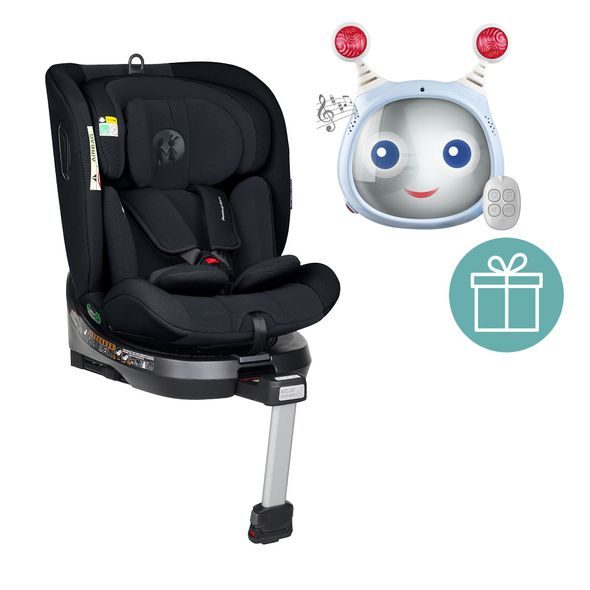 PETITE&MARS AUTOSEDAČKA TWISTGUARD PRO I-SIZE ABSOLUTE BLACK 40-150 CM + ZRCÁTKO OLY BLUE 0M+ - AUTOSEDAČKY 0-36KG - AUTOSEDAČKY A PŘÍSLUŠENSTVÍ