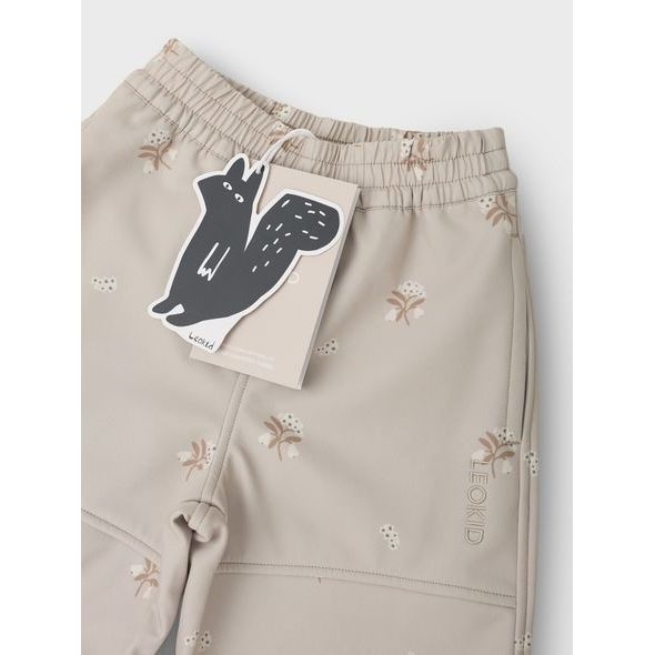 LEOKID SOFTSHELLOVÉ KALHOTY VIC SILVER CLOUD FLOWER VEL. 92 - KALHOTKY A TEPLÁČKY - PRO DĚTI
