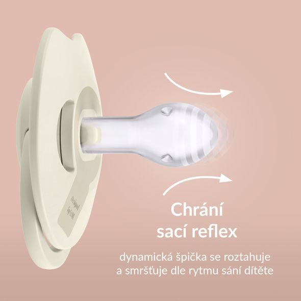 LOVI DUDLÍK SILIKONOVÝ DYNAMICKÝ PRIME 6-18M 2KS GRANOLA/ORANGE - ŠIDÍTKA A DOPLŇKY - KRMENÍ