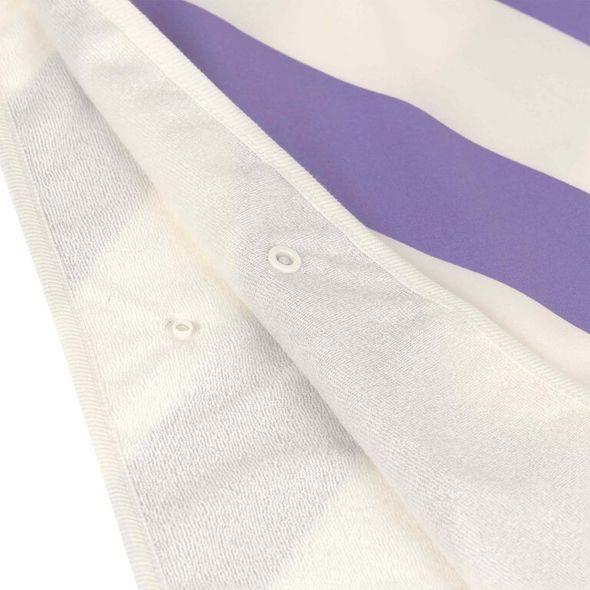 LÄSSIG PONČO STRIPES PURPLE/SEA SALT - UV OBLEČENÍ - PRO DĚTI