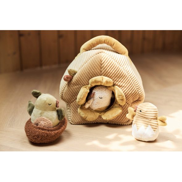 JOLLEIN PTAČÍ BUDKA S PTÁČKY TEXTILNÍ TINY PARK - PLYŠOVÁ ZVÍŘATA - PRO DĚTI