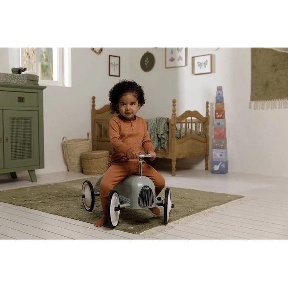 LITTLE DUTCH ODRÁŽEDLO RETRO AUTO OLIVE - VOZÍTKA A ODRÁŽEDLA - PRO DĚTI