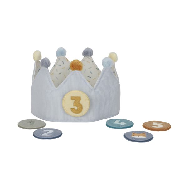 LITTLE DUTCH NAROZENINOVÁ KORUNKA S ČÍSLY BLUE - HRAČKY PRO DĚTI - PRO DĚTI