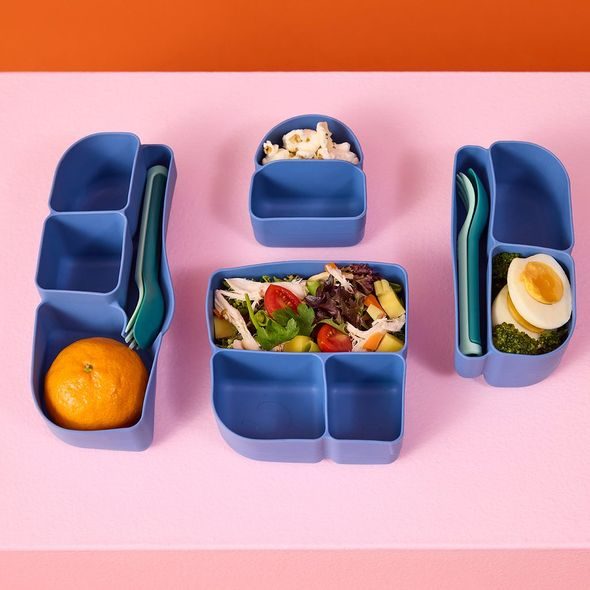 B.BOX SILIKONOVÝ BENTO ORGANIZÉR DO VELKÉHO BOXU - MODRÝ - KRABIČKY NA SVAČINU - KRMENÍ