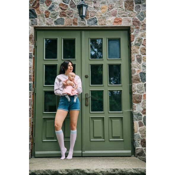 MAMA'S FEET DĚTSKÉ PODKOLENKY BACK TO OLD SCHOOL GREY ŠEDÉ VELIKOST: 1-3 ROKY - PONOŽKY A PUNČOCHY - PRO DĚTI