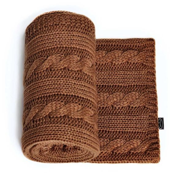 JASMINE PLETENÁ DEKA JASMINE CHOCO - DĚTSKÉ DEKY PRO MIMINKA - SPINKÁNÍ