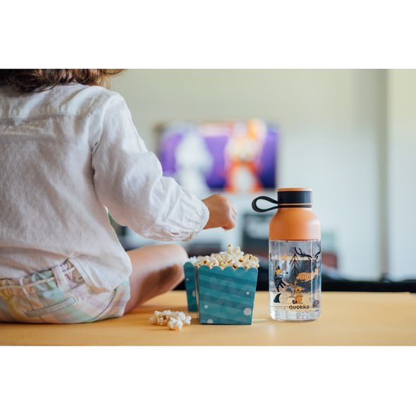 QUOKKA PLASTOVÁ LÁHEV ICE KIDS S POUTKEM IN THE WOODS 430 ML - SPORTOVNÍ LAHVE - KRMENÍ