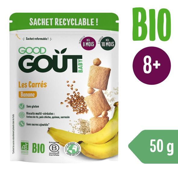 GOOD GOUT BIO BANÁNOVÉ POLŠTÁŘKY 50 G - TYČINKY/SUŠENKY - KRMENÍ