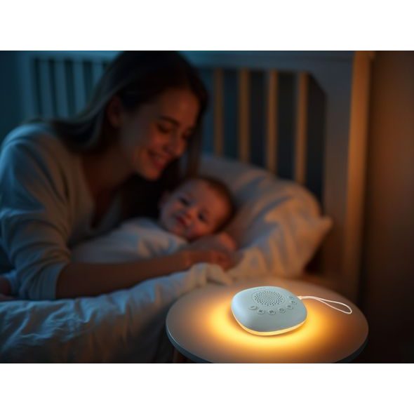 ZOPA PŘENOSNÝ USÍNACÍ MODUL PREMIUM S LED SVĚTLEM, BÍLÝM ŠUMEM A ZVUKY - NOČNÍ SVĚTLA - SPINKÁNÍ