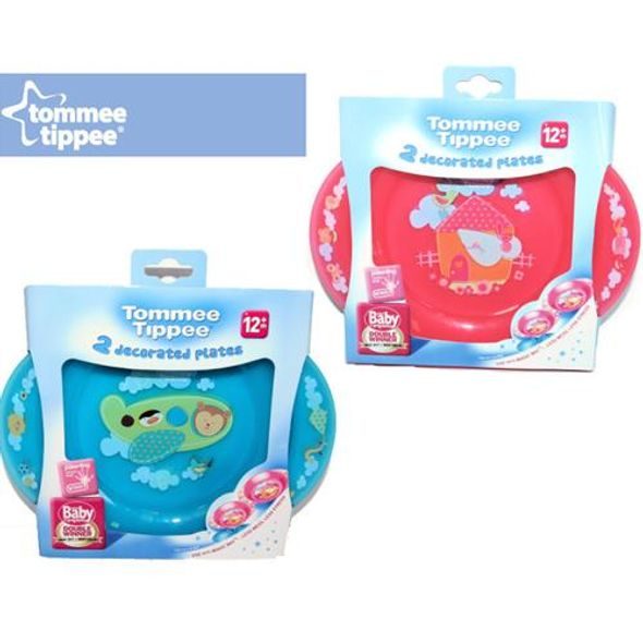 TOMMEE TIPPEE TALÍŘ S OBRÁZKY 2KS,12+M - MISKY, TALÍŘKY A PODLOŽKY - KRMENÍ