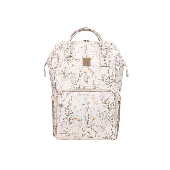 KIKKABOO PŘEBALOVACÍ BATOH SIENA LUXE SECRET GARDEN BEIGE - PŘEBALOVACÍ BATOHY - KOČÁRKY A PŘÍSLUŠENSTVÍ