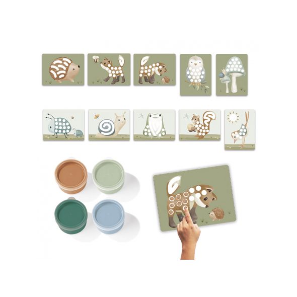 LITTLE DUTCH KREATIVNÍ SADA MALOVÁNÍ PRSTY FOREST FRIENDS - VÝTVARNÉ POMŮCKY A HRAČKY - PRO DĚTI
