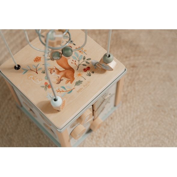 LITTLE DUTCH KOSTKA S AKTIVITAMI DŘEVĚNÁ FOREST FRIENDS - KOSTKY - PRO DĚTI