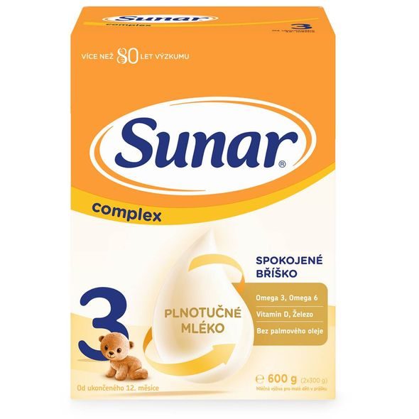 SUNAR COMPLEX 3 MLÉKO BATOLECÍ 600G - KOJENECKÁ MLÉKA - KRMENÍ