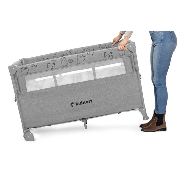 KIDNORT CESTOVNÍ POSTÝLKA KIDNORT STUGAN SVĚTLE ŠEDÁ - CESTOVNÍ POSTÝLKY - SPINKÁNÍ