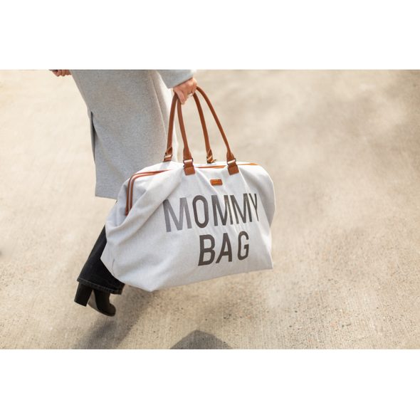 CHILDHOME PŘEBALOVACÍ TAŠKA MOMMY BAG CANVAS GREY - PŘEBALOVACÍ TAŠKY - KOČÁRKY A PŘÍSLUŠENSTVÍ