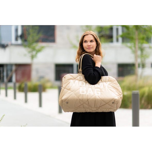 CHILDHOME PŘEBALOVACÍ TAŠKA MOMMY BAG PUFFERED BEIGE - PŘEBALOVACÍ TAŠKY - KOČÁRKY A PŘÍSLUŠENSTVÍ