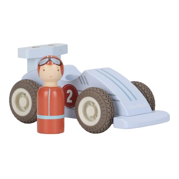 LITTLE DUTCH ZÁVODNÍ AUTÍČKA NA SETRVAČNÍK DŘEVĚNÁ - LITTLE DUTCH - PRO DĚTI