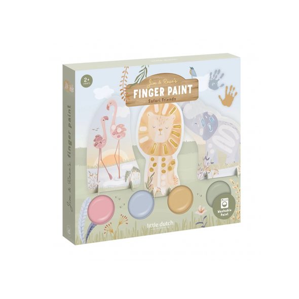 LITTLE DUTCH KREATIVNÍ SADA MALOVÁNÍ PRSTY SAFARI FRIENDS - SAFARI FRIENDS - PRO DĚTI