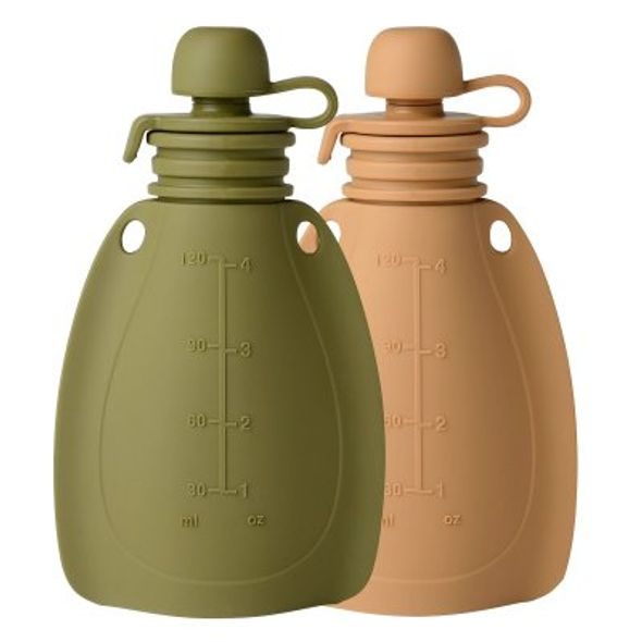 MININOR SILIKONOVÁ KAPSIČKA 2 KS MOSS GREEN/ROE DEER - KAPSIČKY NA JÍDLO - KRMENÍ