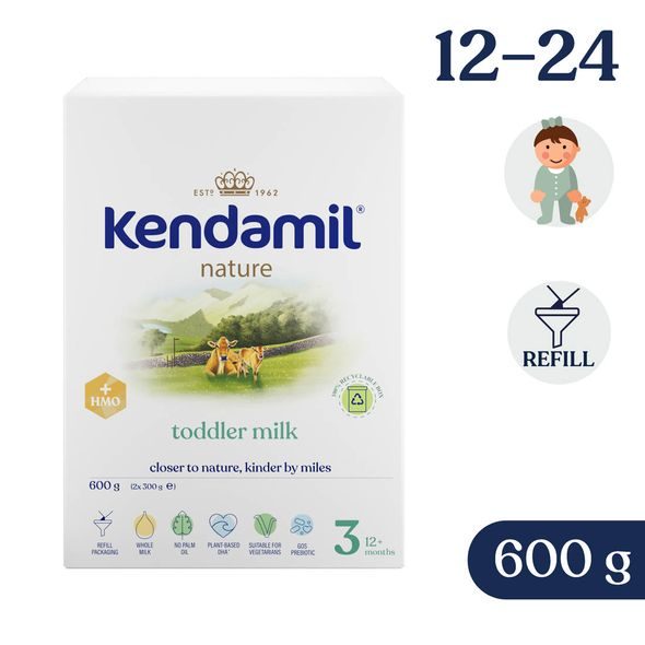 KENDAMIL BIO NATURE 3 HMO+ (600 G) - KOJENECKÁ MLÉKA - KRMENÍ