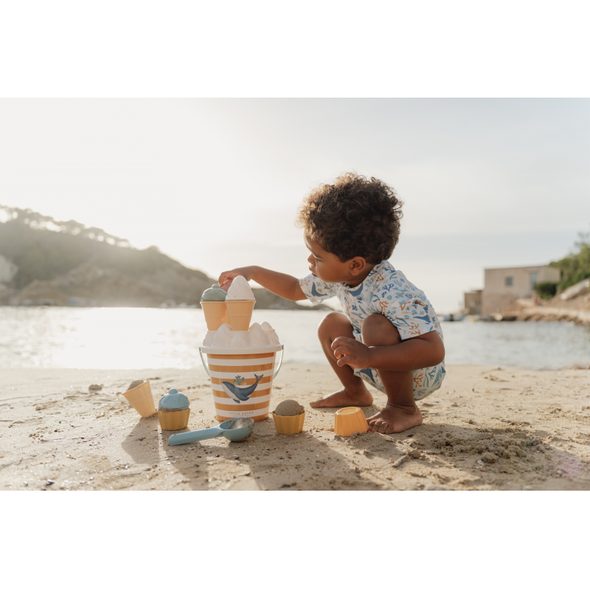 LITTLE DUTCH SADA NA PÍSEK KYBLÍK SE ZMRZLINOU OCEAN DREAMS BLUE - HRAČKY NA PÍSEK - PRO DĚTI