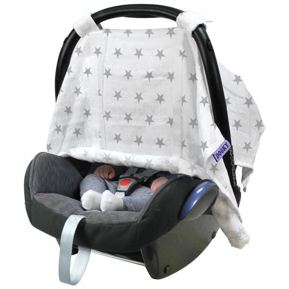 DOOKY CLONA CAR SEAT CANOPY SILVER STARS - STŘÍŠKY A STÍNÍTKA - AUTOSEDAČKY A PŘÍSLUŠENSTVÍ