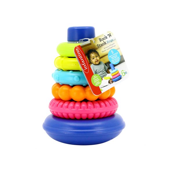 INFANTINO PYRAMIDA Z KROUŽKŮ - STOHOVACÍ HRAČKY - PRO DĚTI