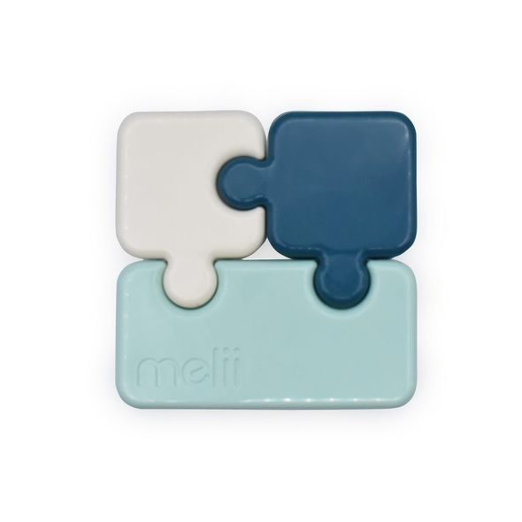 MELII SVAČINOVÝ BOX PUZZLE 850 ML - LUXE MÁTOVÝ/MODRÝ - KRABIČKY NA SVAČINU - KRMENÍ