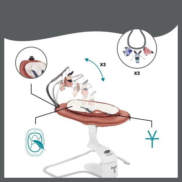 BABYMOOV LEHAČKA SWOON MOTION - LEHÁTKA A HOUPADLA - SPINKÁNÍ