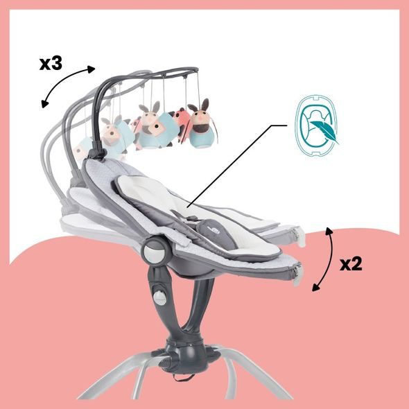 BABYMOOV LEHAČKA SWOON UP GRAPHIK - LEHÁTKA A HOUPADLA - SPINKÁNÍ