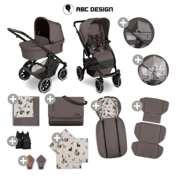 ABC DESIGN SALSA 5 AIR STARTER SET MARRON - KOMBINACE S PŘÍSLUŠENSTVÍM - KOČÁRKY A PŘÍSLUŠENSTVÍ